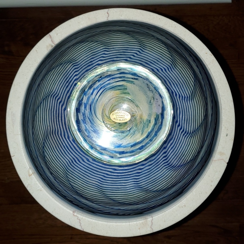 Robert Held Art Glass Centerpiece Bowl Signed - Picture 5 of 10
